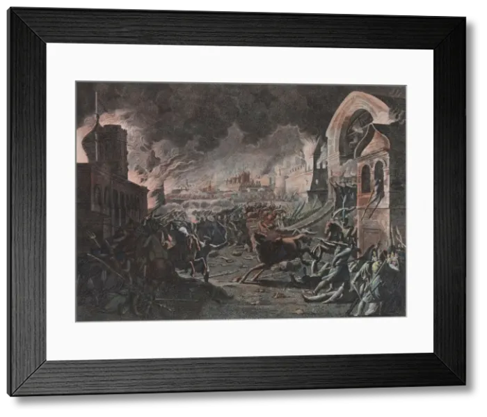 Framed Print : Fire of Moscow on September 1812 (The French in Moscow), 1818 Framed Print : Fire of Moscow on September 1812 (The French in Moscow), 1818