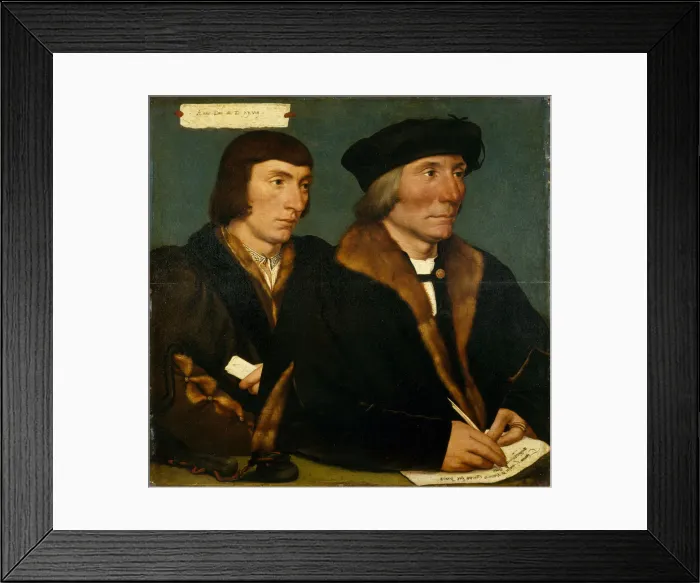 Framed Print : Thomas Godsalve and his Son Sir John, 1528 Framed Print : Thomas Godsalve and his Son Sir John, 1528