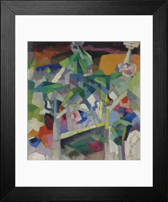 Framed Print : Landscape with bridge, Kislovodsk, 1913 Framed Print : Landscape with bridge, Kislovodsk, 1913