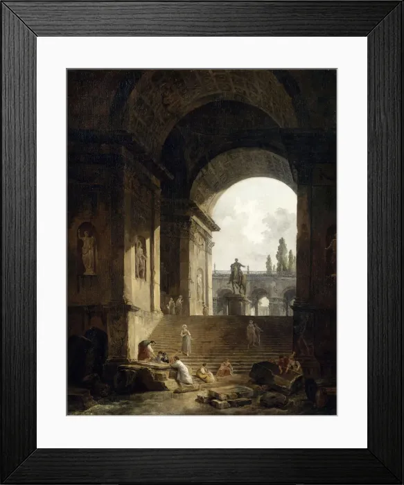 Framed Print : View of the Capitol With the Equestrian Statue of Marcus Aurelius, 1774 Framed Print : View of the Capitol With the Equestrian Statue of Marcus Aurelius, 1774