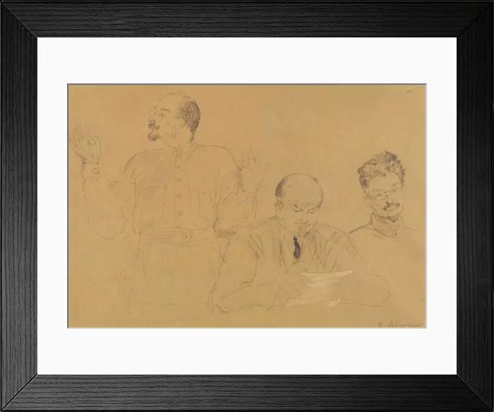 Framed Print : Anatoly Lunacharsky (1875-1933), Vladimir Lenin (1870-1924) and Leon Trotsky (1879-1940), 1921 Framed Print : Anatoly Lunacharsky (1875-1933), Vladimir Lenin (1870-1924) and Leon Trotsky (1879-1940), 1921