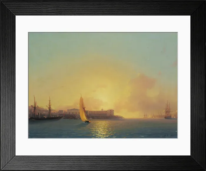 Framed Print : Grafskaya Wharf, Sevastopol, 1852