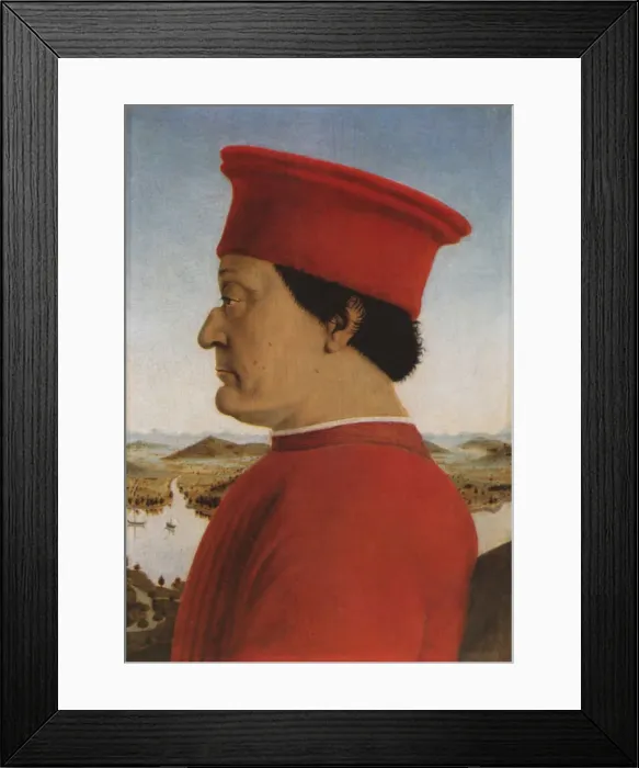 Framed Print : Portrait of the Duke Federico da Montefeltro (1422-1482), ca 1471-1472 Framed Print : Portrait of the Duke Federico da Montefeltro (1422-1482), ca 1471-1472
