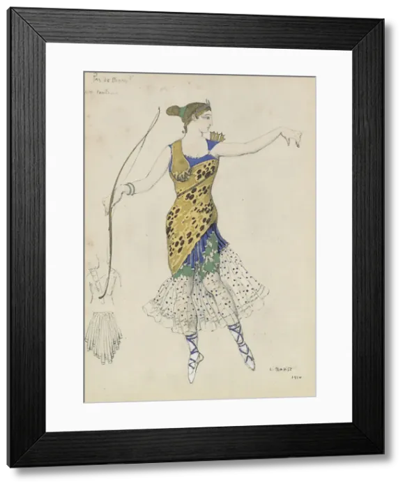Framed Print : Costume design for the ballet Diane et Acteon Pas de deux (Pas de Diane), 1910 Framed Print : Costume design for the ballet Diane et Acteon Pas de deux (Pas de Diane), 1910