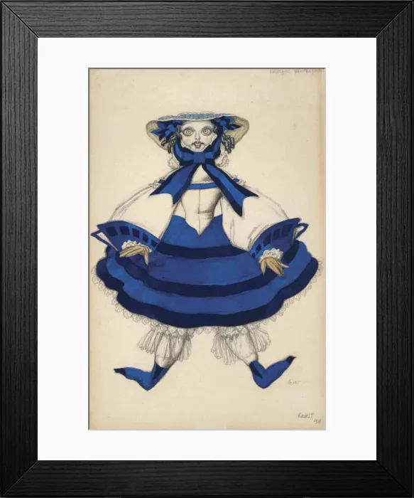 Framed Print : Costume design for the ballet La Boutique Fantasque, 1918 Framed Print : Costume design for the ballet La Boutique Fantasque, 1918