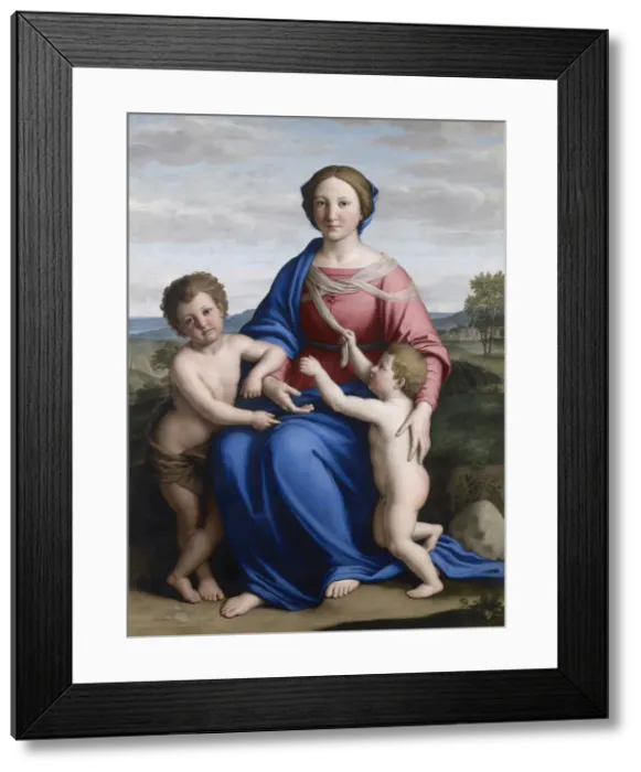 Framed Print : The Virgin and Christ Child with Saint John the Baptist as a Boy, Between 1645 and 1655 Framed Print : The Virgin and Christ Child with Saint John the Baptist as a Boy, Between 1645 and 1655