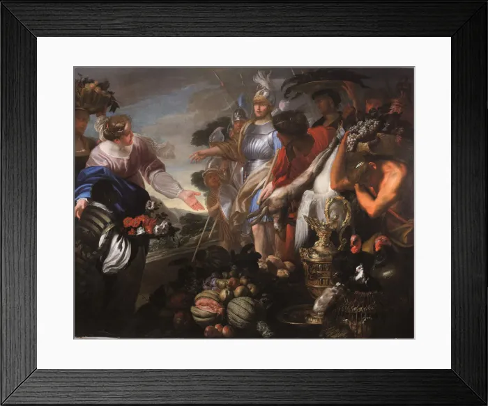 Framed Print : Abigail Offers Gifts to David and His Army Framed Print : Abigail Offers Gifts to David and His Army