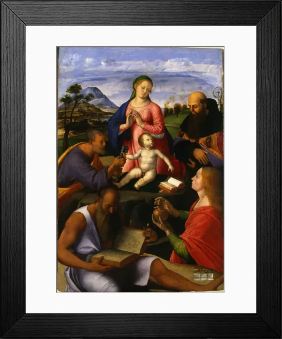 Framed Print : The Virgin and Child with Saints, 1500 Framed Print : The Virgin and Child with Saints, 1500