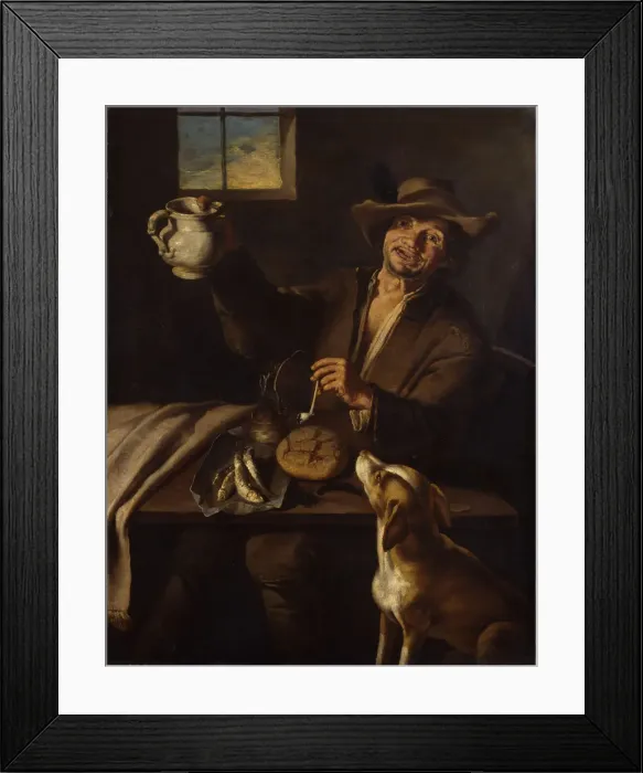 Framed Print : Drinker. Found in the Collection of Muse e de Picardie, Amiens Framed Print : Drinker. Found in the Collection of Muse e de Picardie, Amiens
