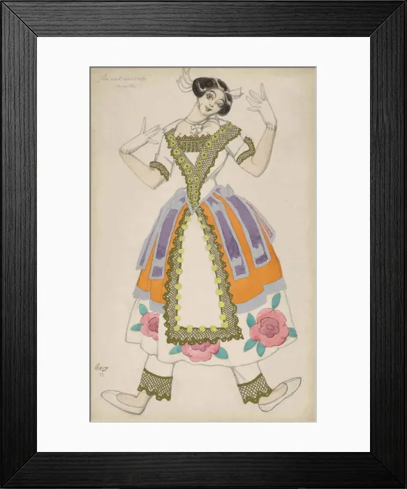 Framed Print : Costume design for the Ballet La Nuit ensorcelee by F. Chopin and L. Aubert, 1923 Framed Print : Costume design for the Ballet La Nuit ensorcelee by F. Chopin and L. Aubert, 1923