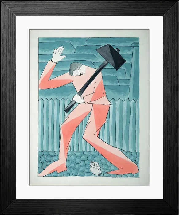 Framed Print : Sketch of the composition Construction of the Palace of Labor, 1918 Framed Print : Sketch of the composition Construction of the Palace of Labor, 1918