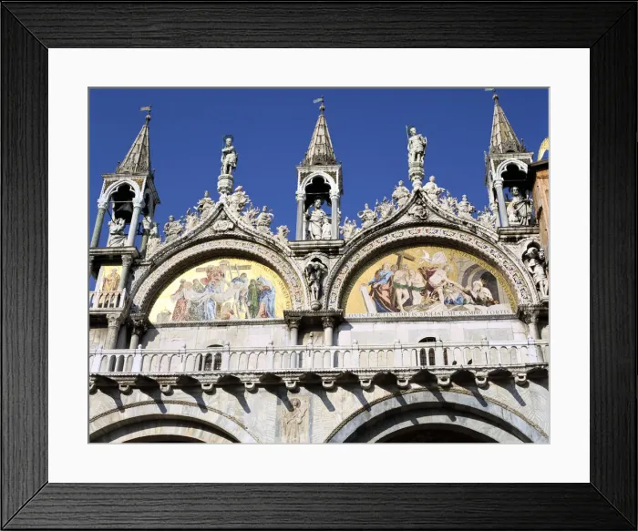 Framed Print : Mosaics on the facade of St Marks Basilica, Venice, Italy Framed Print : Mosaics on the facade of St Marks Basilica, Venice, Italy