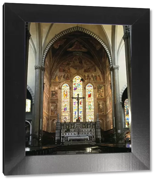 Interior of the church of Santa Maria Novella, Florence, Italy