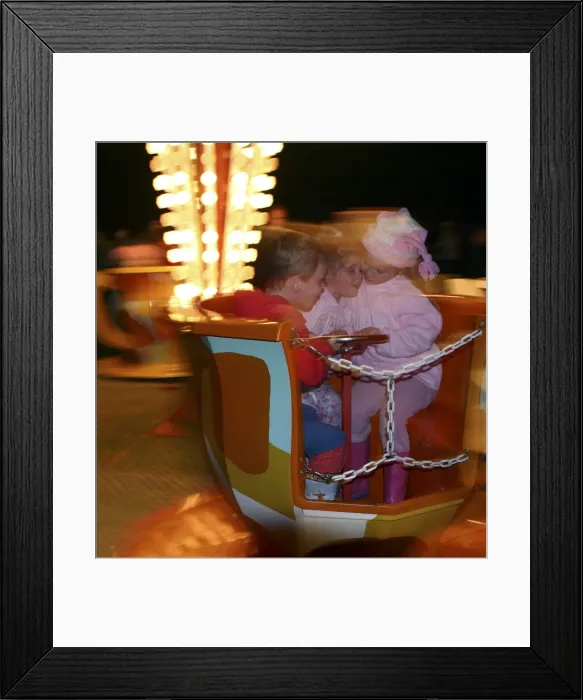 Framed Print : Children on a fairground ride, 2005 Framed Print : Children on a fairground ride, 2005