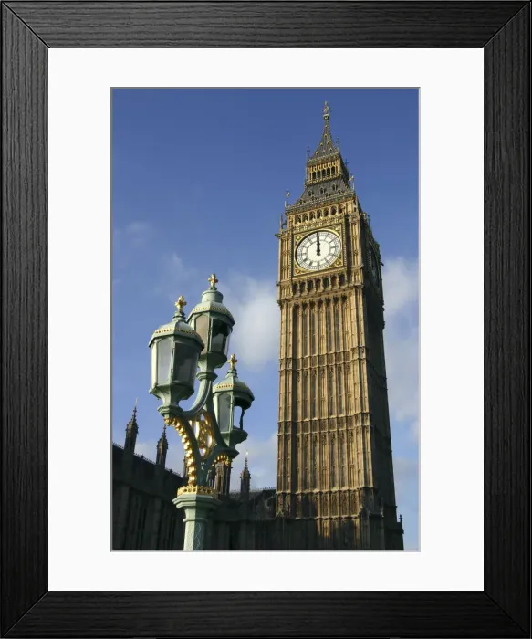 Framed Print : Big Ben stopped, Palace of Westminster, London, 2005 Framed Print : Big Ben stopped, Palace of Westminster, London, 2005