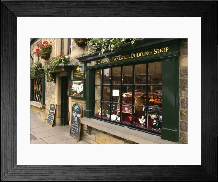 Framed Print : The Old Original Bakewell Pudding Shop, Bakewell, Derbyshire, 2005 Framed Print : The Old Original Bakewell Pudding Shop, Bakewell, Derbyshire, 2005