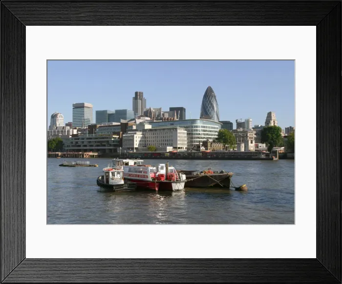 Framed Print : Looking across the Thames towards the City of London Framed Print : Looking across the Thames towards the City of London