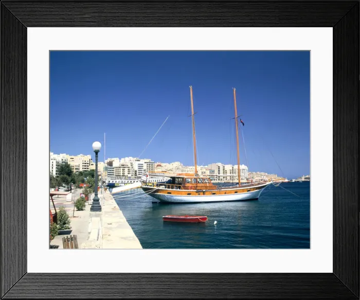 Framed Print : Waterfront of Sliema, Malta