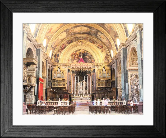 Framed Print : Interior of St Johns Co-Cathedral, Valletta, Malta Framed Print : Interior of St Johns Co-Cathedral, Valletta, Malta