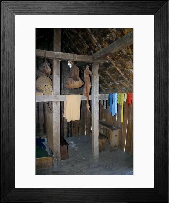 Framed Print : House interior, West Stow Country Park and Anglo-Saxon Village, Bury St Edmunds, Suffolk Framed Print : House interior, West Stow Country Park and Anglo-Saxon Village, Bury St Edmunds, Suffolk