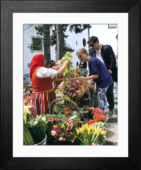 Framed Print : Flower seller, Funchal, Madeira, Portugal Framed Print : Flower seller, Funchal, Madeira, Portugal