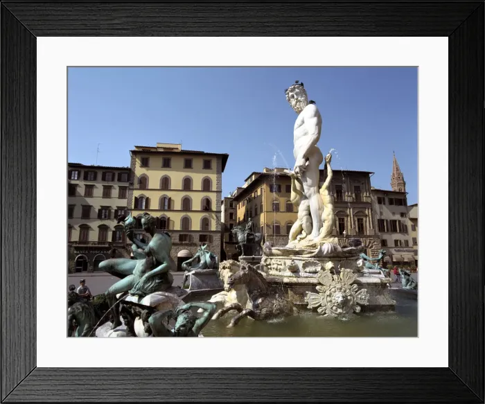 Framed Print : Statue of Neptune, Fonte del Nettuno in the Piazza della Signoria, Florence, Italy Framed Print : Statue of Neptune, Fonte del Nettuno in the Piazza della Signoria, Florence, Italy