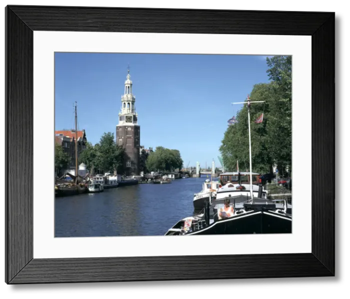 Framed Print : Oude Schans and Montelbaanstoren, Amsterdam, Netherlands Framed Print : Oude Schans and Montelbaanstoren, Amsterdam, Netherlands