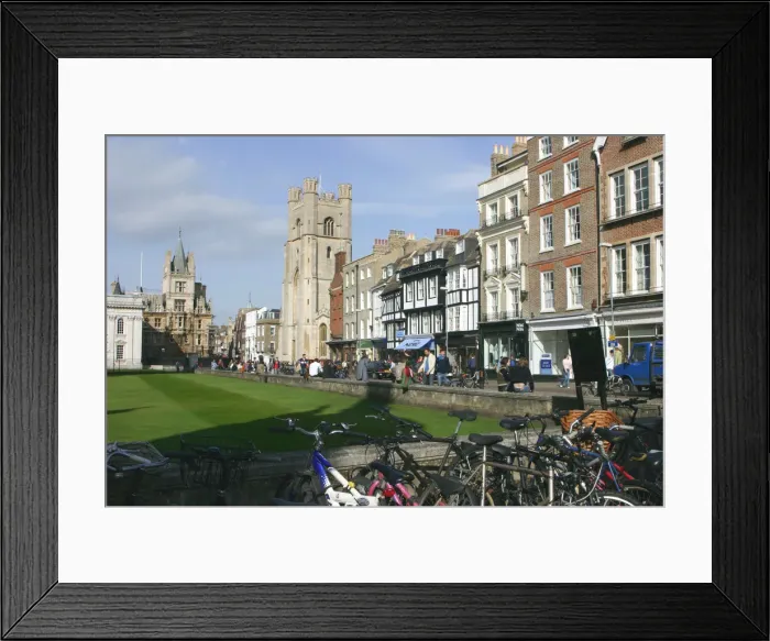 Framed Print : Kings Parade, Cambridge, Cambridgeshire Framed Print : Kings Parade, Cambridge, Cambridgeshire