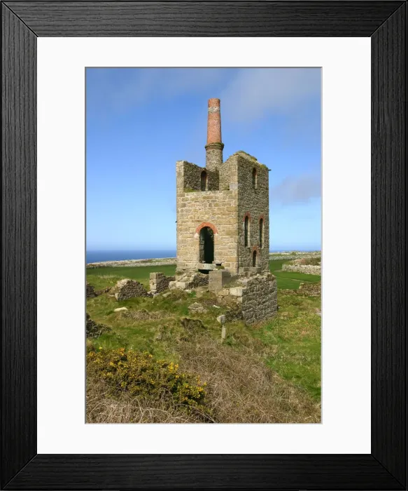 Framed Print : Higher Bal Mine engine house, Cornwall