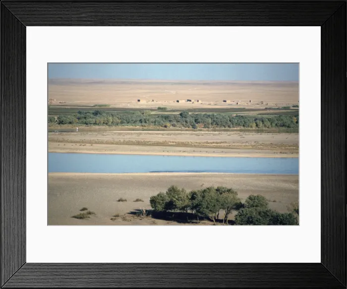 Framed Print : View of the River Tigris from the Ziggurat, Ashur, Iraq, 1977