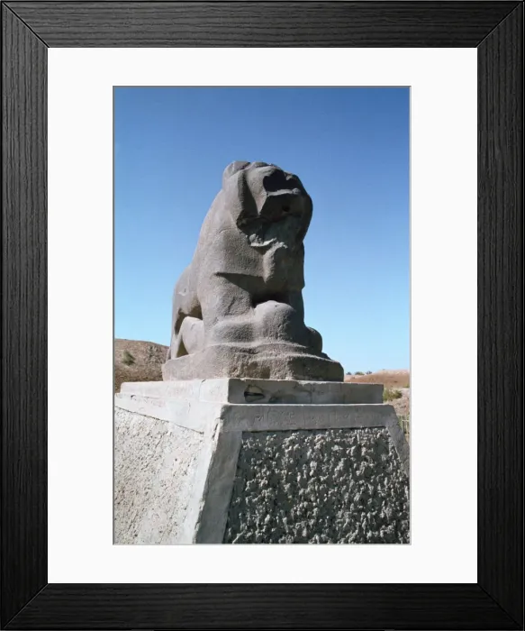 Framed Print : Basalt Lion of Babylon, Iraq, 1977 Framed Print : Basalt Lion of Babylon, Iraq, 1977