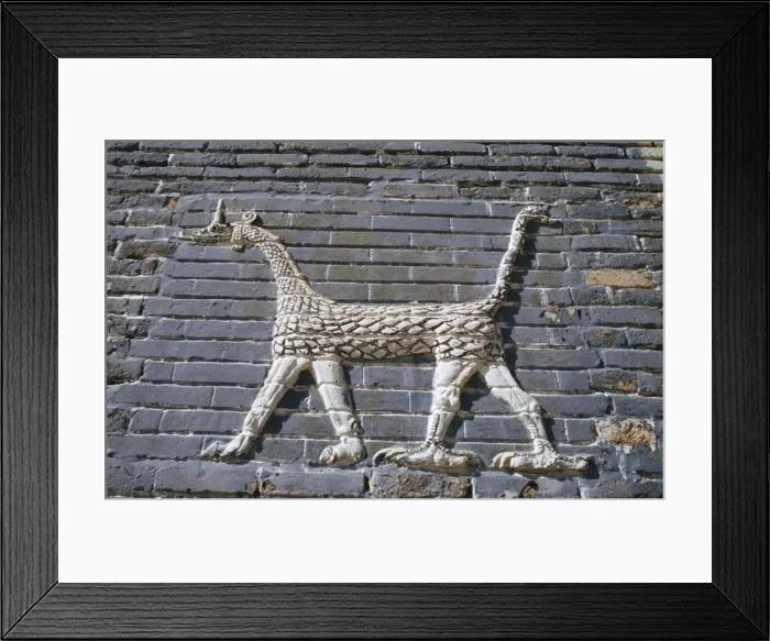 Framed Print : Dragon, glazed bricks, Ishtar Gate, Babylon, Iraq Framed Print : Dragon, glazed bricks, Ishtar Gate, Babylon, Iraq