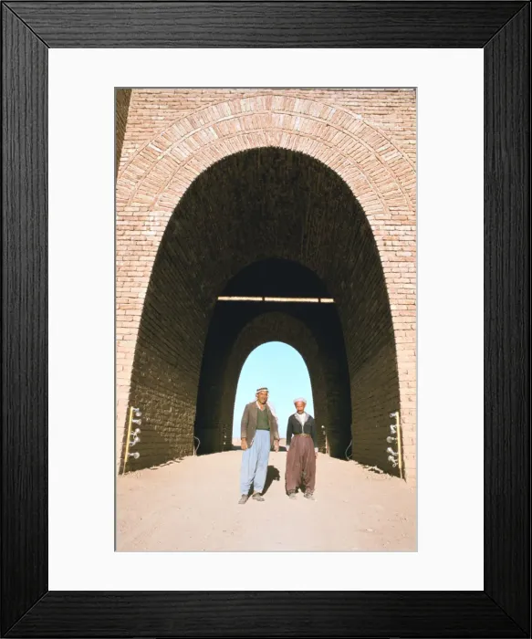Framed Print : Two workmen outside the Mashki Gate, Nineveh, Iraq, 1977 Framed Print : Two workmen outside the Mashki Gate, Nineveh, Iraq, 1977