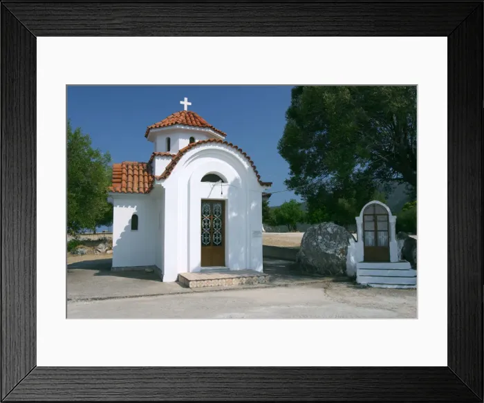 Framed Print : Monastery of Agrilion Church, Kefalonia, Greece