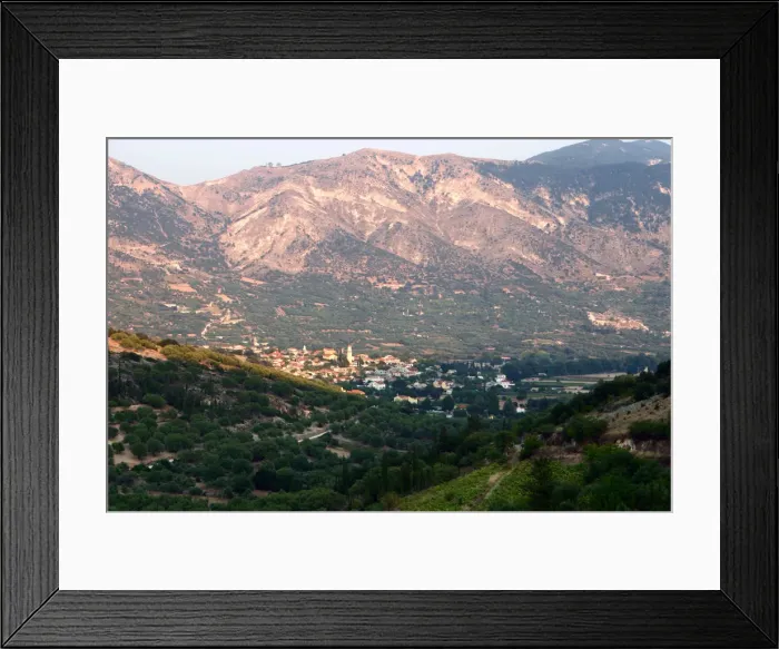 Framed Print : Mountain scenery, Kefalonia, Greece