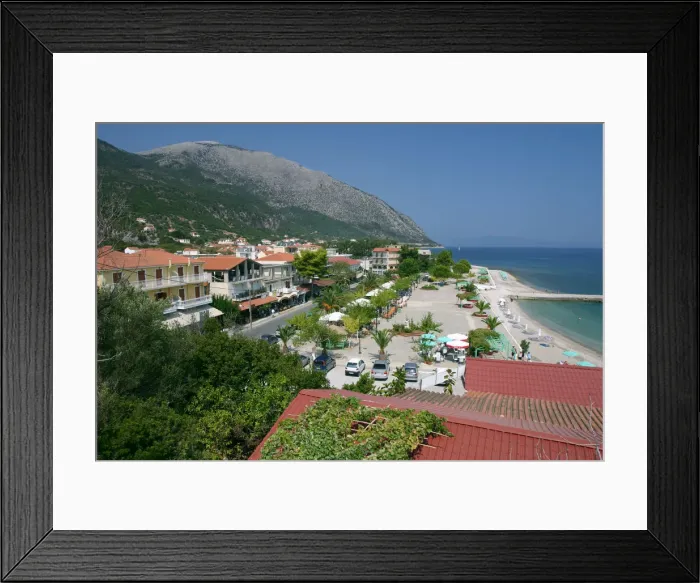 Framed Print : Seafront at Poros, Kefalonia, Greece Framed Print : Seafront at Poros, Kefalonia, Greece