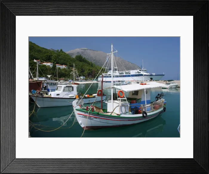 Framed Print : Harbour of Poros, Kefalonia, Greece Framed Print : Harbour of Poros, Kefalonia, Greece