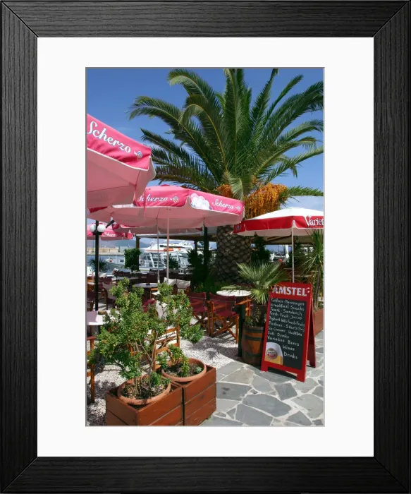 Framed Print : Cafe, Sami, Kefalonia, Greece Framed Print : Cafe, Sami, Kefalonia, Greece