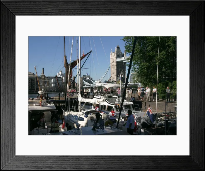 Framed Print : Boats in St Katherines Lock, London Framed Print : Boats in St Katherines Lock, London