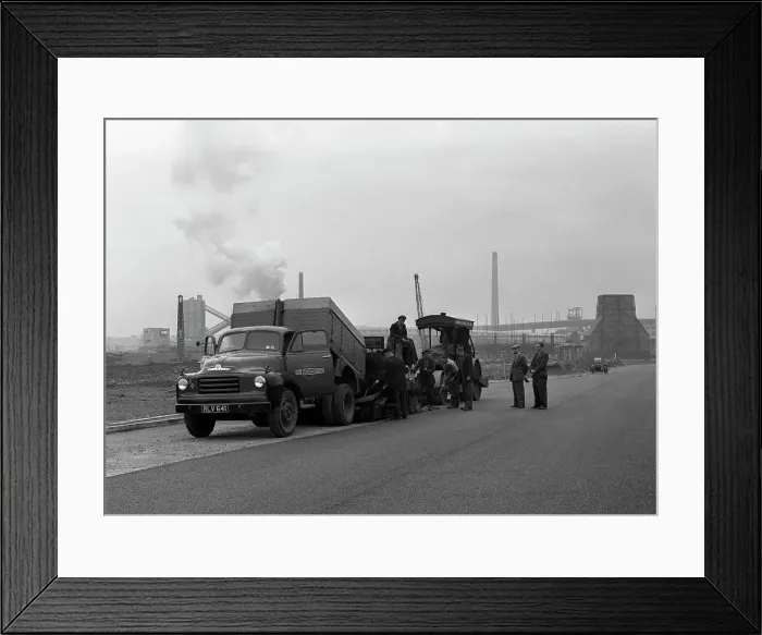 Framed Print : A Bedford A3S tipper on the site of Manvers coal prep plant, South Yorkshire, 1955 Framed Print : A Bedford A3S tipper on the site of Manvers coal prep plant, South Yorkshire, 1955