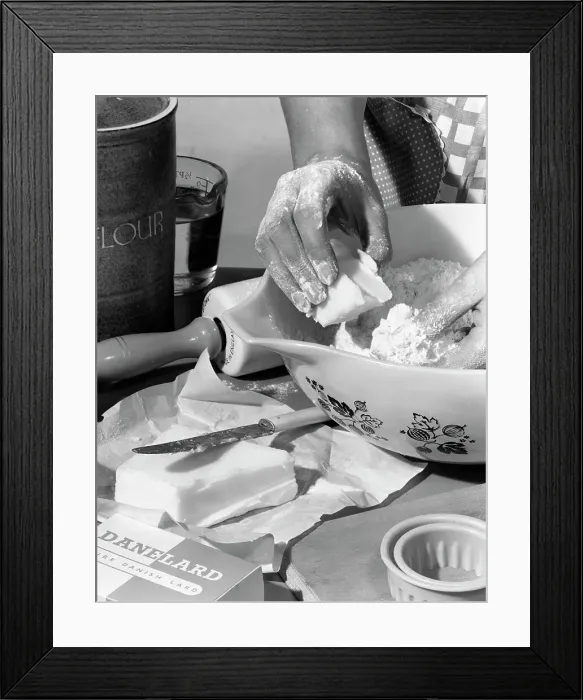 Framed Print : Advertising image for Daneland Lard, 1963. Artist: Michael Walters Framed Print : Advertising image for Daneland Lard, 1963. Artist: Michael Walters