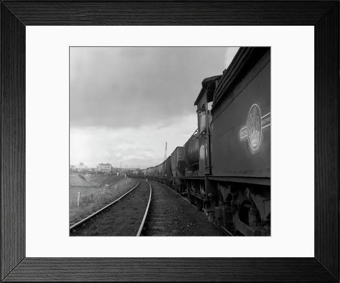 Framed Print : Steam loco no 65811 hauling coal from Lynemouth Colliery, Northumberland, 1963. Artist