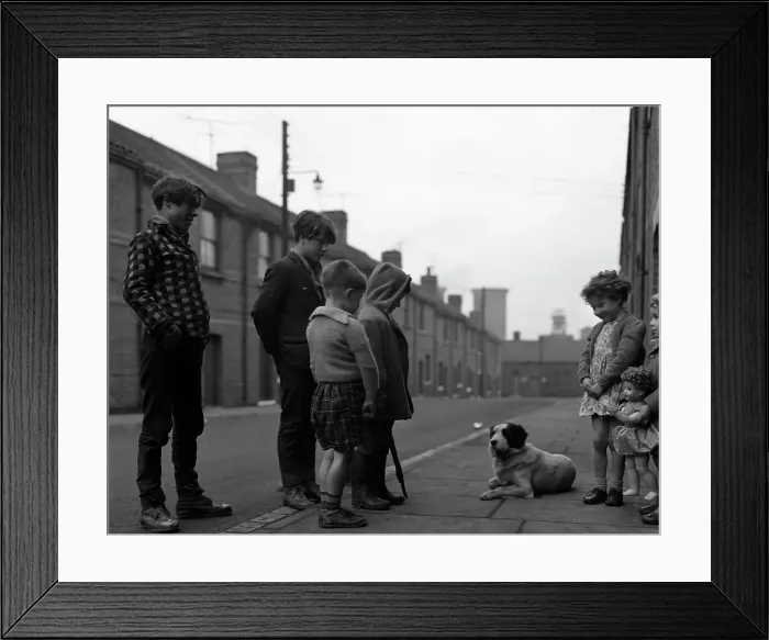 Framed Print : A street scene in Middlesborough, Teesside, 1964. Artist: Michael Walters Framed Print : A street scene in Middlesborough, Teesside, 1964. Artist: Michael Walters