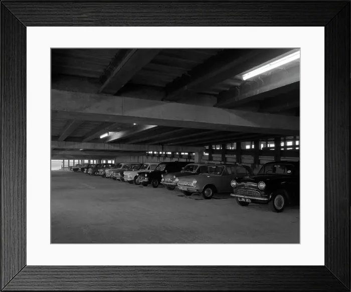 Framed Print : Doncaster North Bus Station car park, South Yorkshire, 1967. Artist: Michael Walters Framed Print : Doncaster North Bus Station car park, South Yorkshire, 1967. Artist: Michael Walters