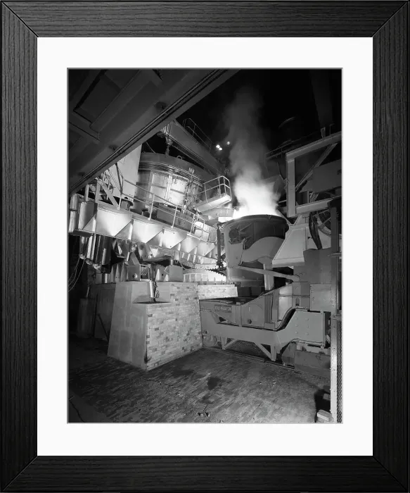 Framed Print : Steel pour from an electric arc furnace, Park Gate Iron & Steel Co, Rotherham, Yorkshire, 1964 Framed Print : Steel pour from an electric arc furnace, Park Gate Iron & Steel Co, Rotherham, Yorkshire, 1964