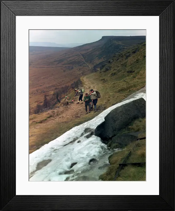 Framed Print : Hikers on Stanage Edge, Hathersage, Derbyshire, 1964. Artist: Michael Walters Framed Print : Hikers on Stanage Edge, Hathersage, Derbyshire, 1964. Artist: Michael Walters