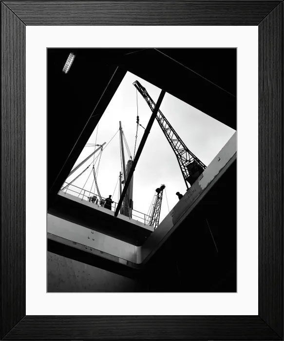 Framed Print : View from the hold of the Manchester Renown, Manchester, 1964 Framed Print : View from the hold of the Manchester Renown, Manchester, 1964