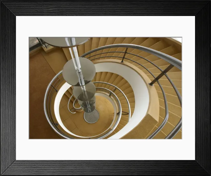 Framed Print : South staircase, De La Warr Pavilion, Bexhill on Sea, East Sussex Framed Print : South staircase, De La Warr Pavilion, Bexhill on Sea, East Sussex