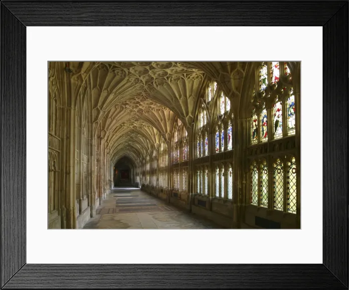 Framed Print : Cloisters, Gloucester Cathedral, Gloucestershire Framed Print : Cloisters, Gloucester Cathedral, Gloucestershire
