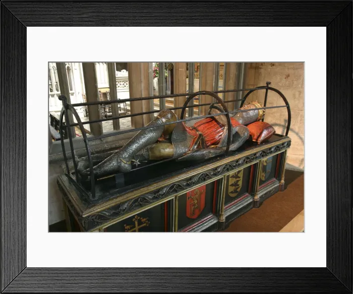 Framed Print : Robert Curthoses monument, Gloucester Cathedral, Gloucestershire Framed Print : Robert Curthoses monument, Gloucester Cathedral, Gloucestershire